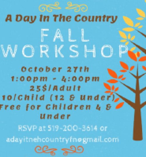 workshops for the fall hosted by a day in the country event rental space london ontario